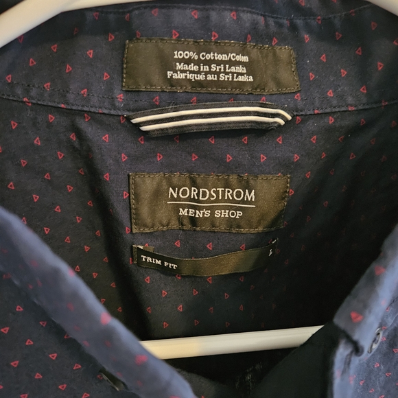 Nordstrom Dark Blue Short Sleeve Shirt - Picture 2 of 2